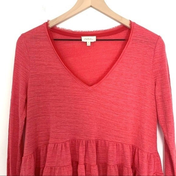 Anthro Deletta Thea Tiered Ruffle Long Sleeve Top - Picture 4 of 7